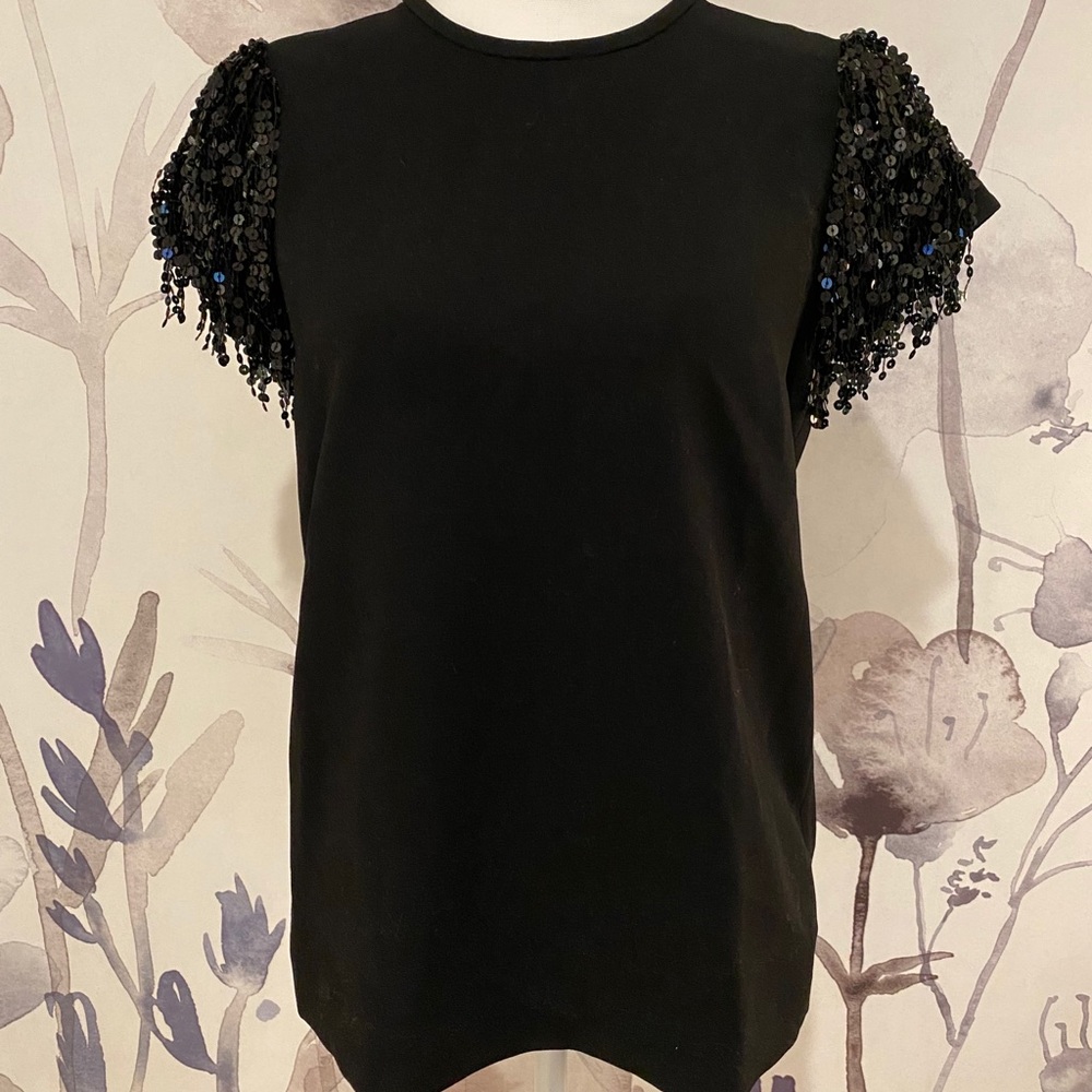 Kate Spade New York Crepe Sequined Tee